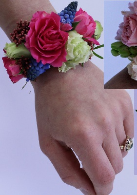 Wrist Corsage Bright  |  Periwinkle Flowers Toronto